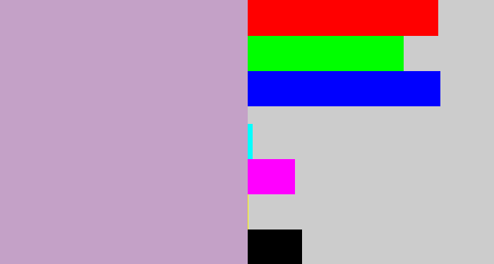 Hex color #c4a1c7 - pale purple