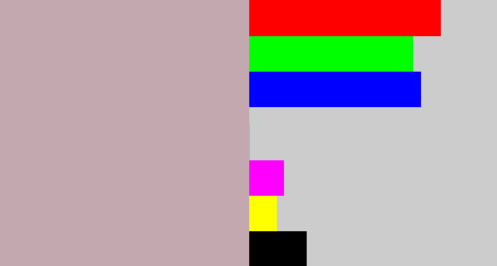 Hex color #c4a8af - pinkish grey