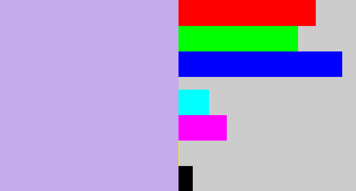 Hex color #c4abeb - lavender