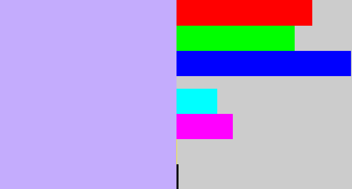 Hex color #c4acfd - pale violet