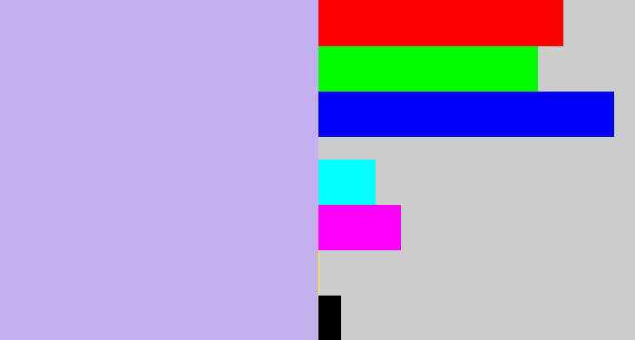 Hex color #c4b0ee - pale violet