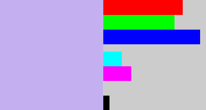 Hex color #c4b0f0 - pale violet