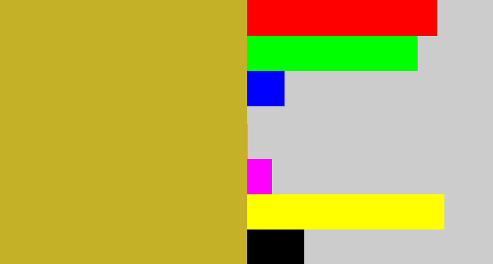 Hex color #c4b127 - puke yellow