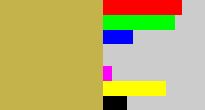 Hex color #c4b24b - desert