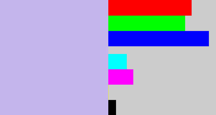 Hex color #c4b5ec - pale violet