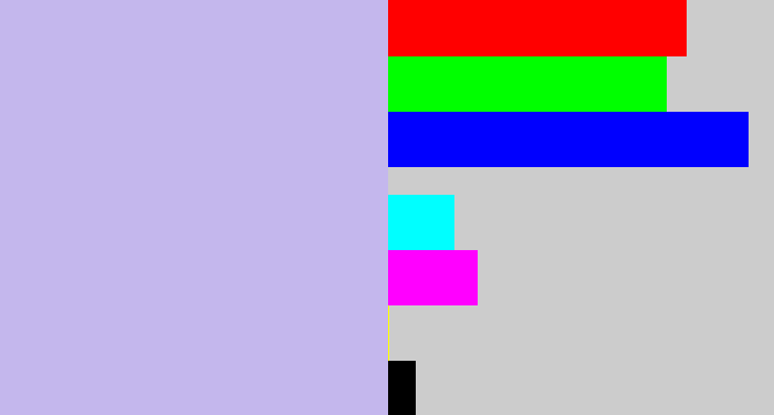 Hex color #c4b7ed - pale violet