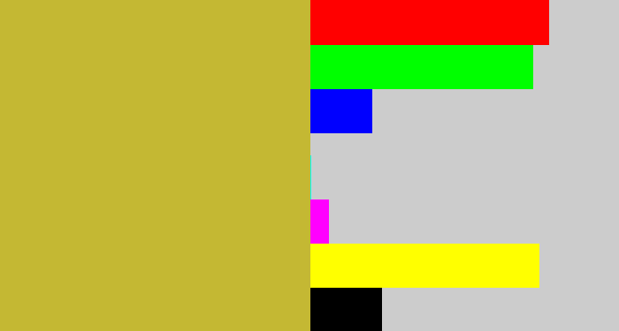 Hex color #c4b833 - puke yellow