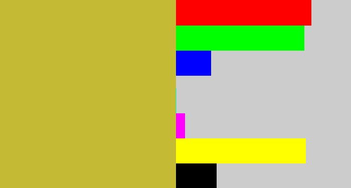 Hex color #c4ba33 - puke yellow