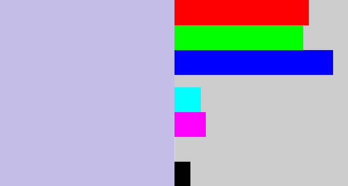 Hex color #c4bde7 - light blue grey