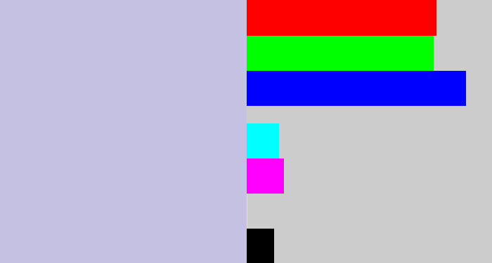 Hex color #c4c1e2 - light blue grey