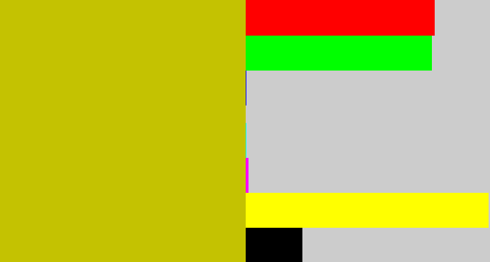Hex color #c4c201 - vomit yellow