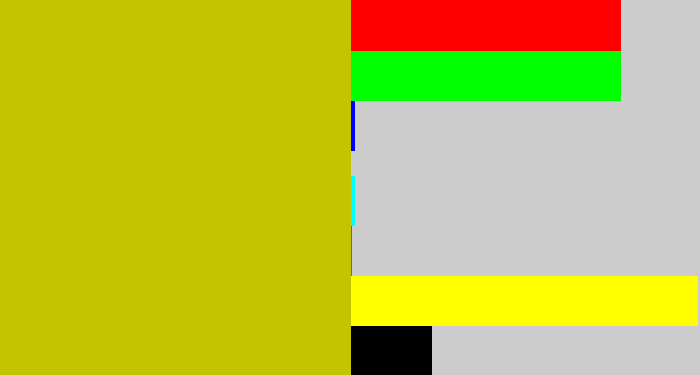Hex color #c4c502 - vomit yellow