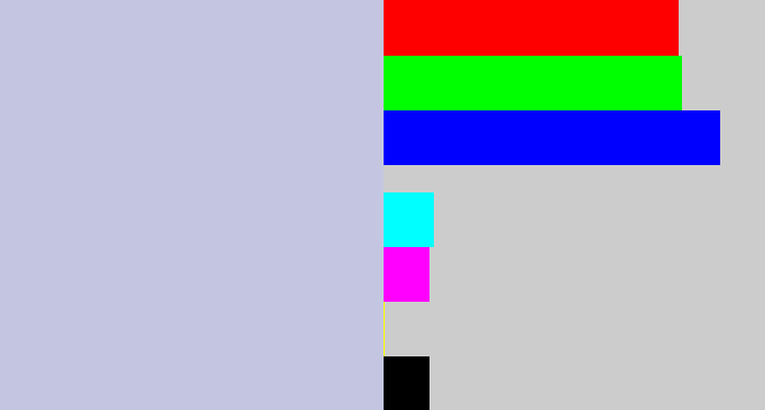 Hex color #c4c6e1 - light blue grey