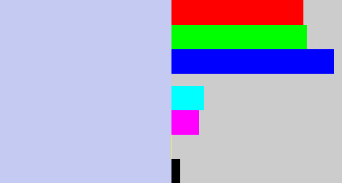 Hex color #c4caf1 - light periwinkle