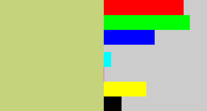 Hex color #c4d37c - greenish beige