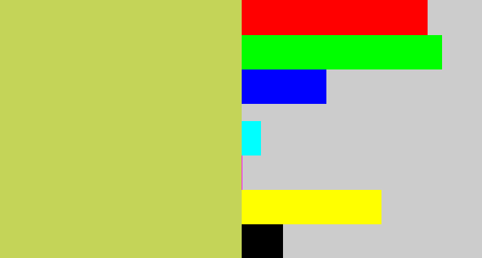 Hex color #c4d458 - greenish beige