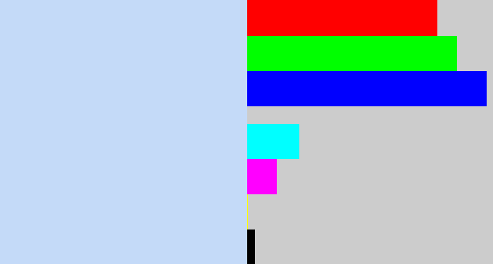 Hex color #c4daf8 - light periwinkle