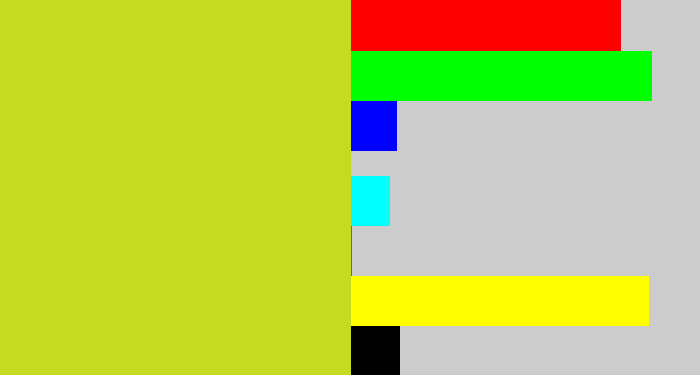 Hex color #c4db20 - sickly yellow
