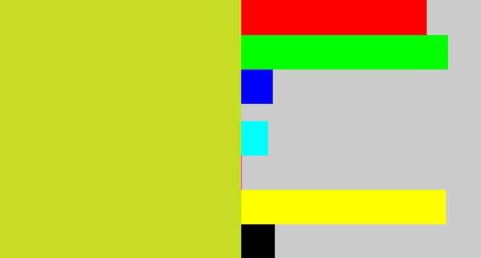 Hex color #c4dc22 - sickly yellow