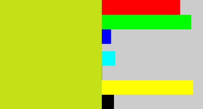 Hex color #c4e017 - yellowish green
