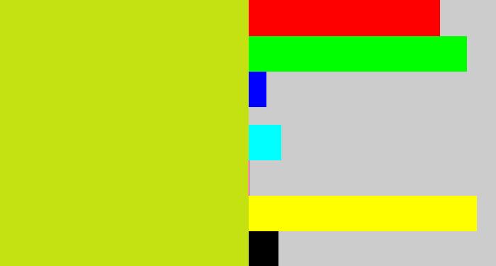 Hex color #c4e111 - yellowish green