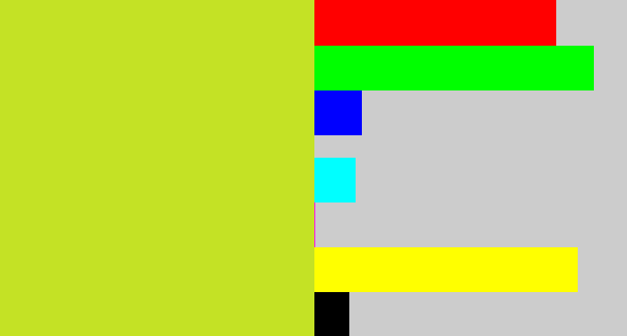 Hex color #c4e225 - sickly yellow