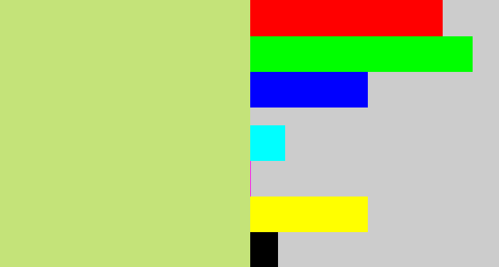 Hex color #c4e379 - greenish beige