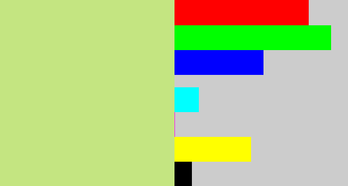 Hex color #c4e581 - greenish beige