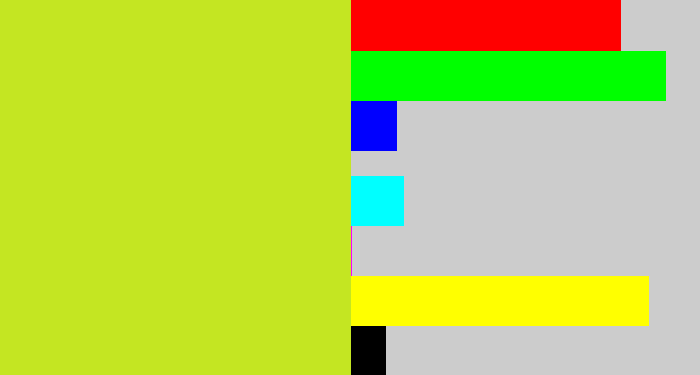 Hex color #c4e622 - yellowy green