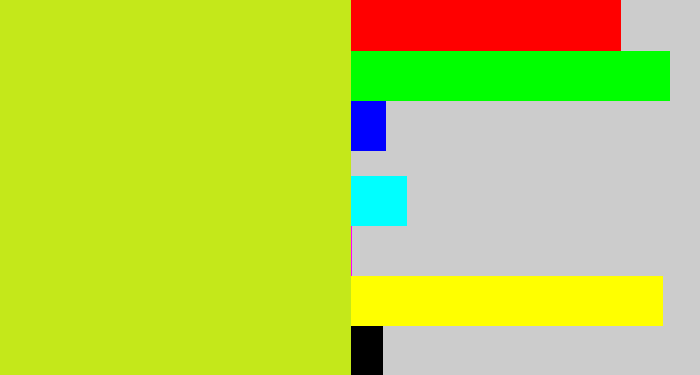 Hex color #c4e81a - yellowy green