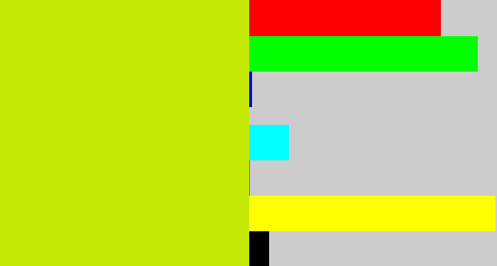 Hex color #c4ea03 - greeny yellow
