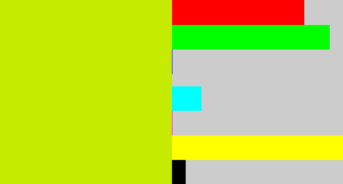 Hex color #c4eb00 - greeny yellow