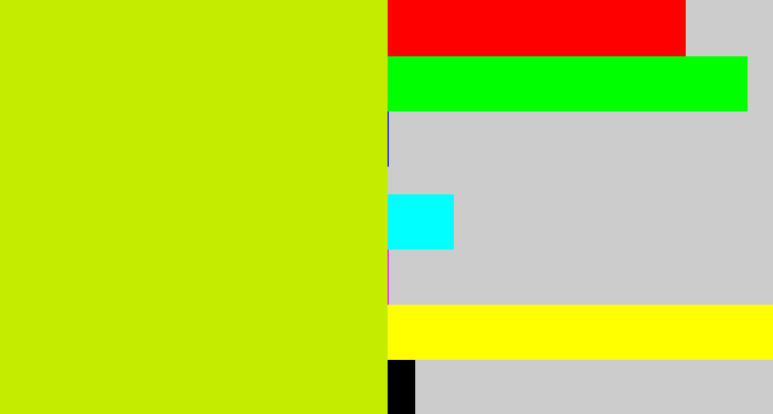 Hex color #c4ec01 - greeny yellow