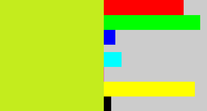 Hex color #c4ec1d - yellowy green