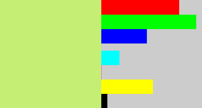 Hex color #c4ef74 - pale lime
