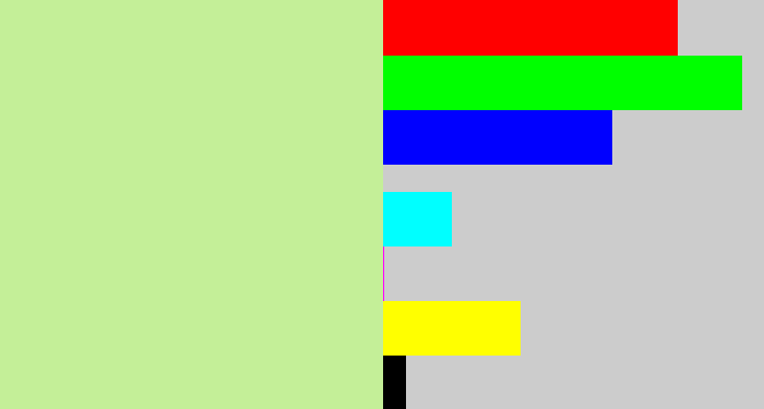 Hex color #c4ef98 - celery