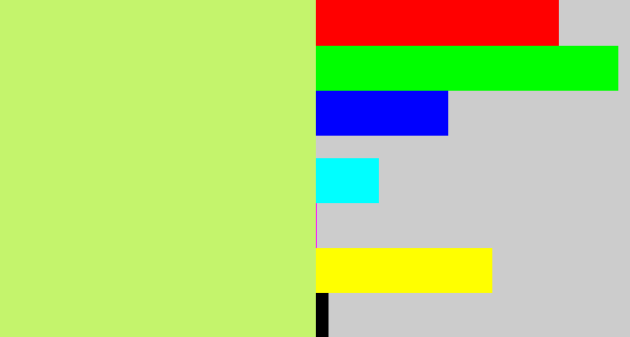 Hex color #c4f46c - pale lime