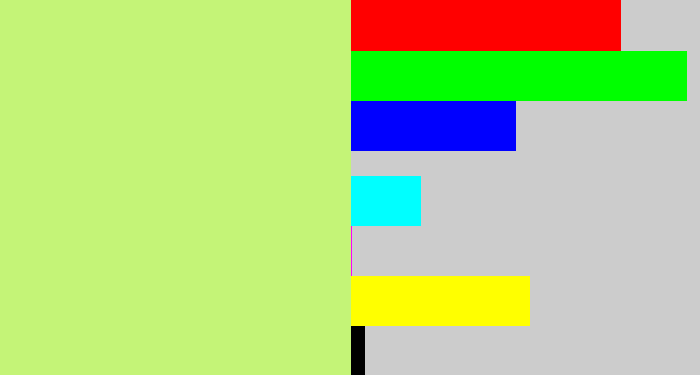Hex color #c4f477 - pale lime