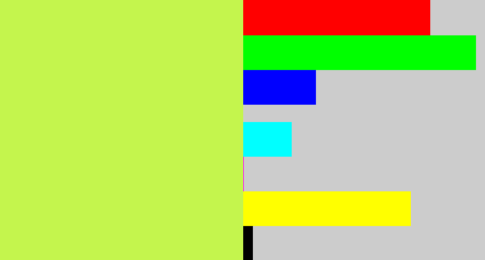 Hex color #c4f54d - yellow/green