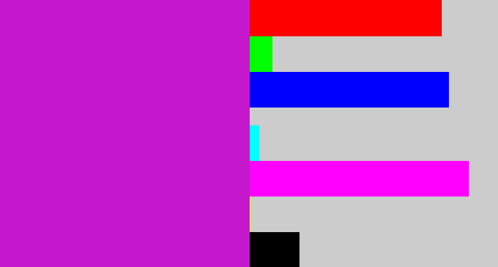 Hex color #c518cd - purple/pink