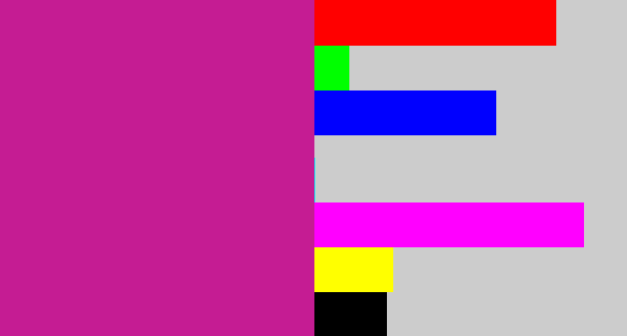 Hex color #c51c93 - magenta