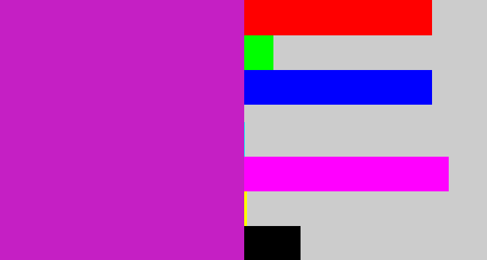 Hex color #c51fc4 - barney