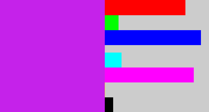 Hex color #c522ea - purple/pink