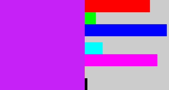 Hex color #c522f8 - neon purple