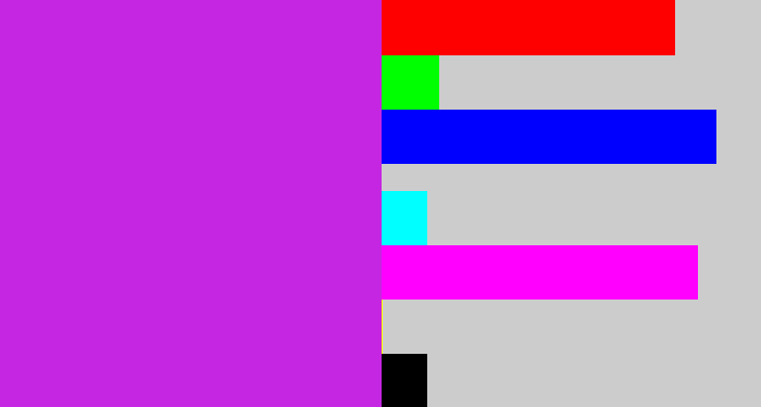 Hex color #c526e1 - purple/pink