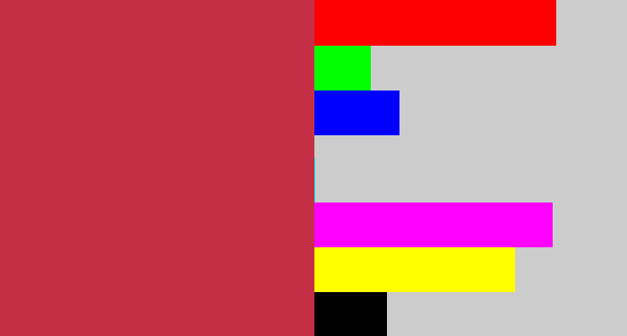 Hex color #c52f46 - reddish