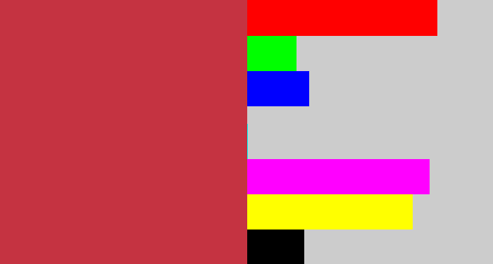 Hex color #c53341 - reddish