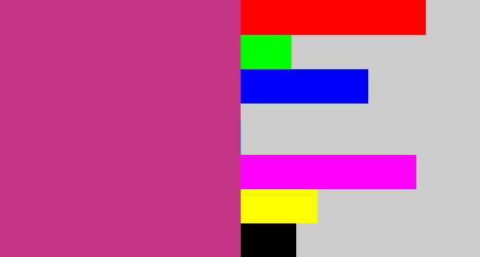 Hex color #c53586 - darkish pink