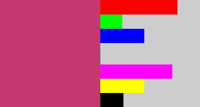 Hex color #c5386f - dark pink