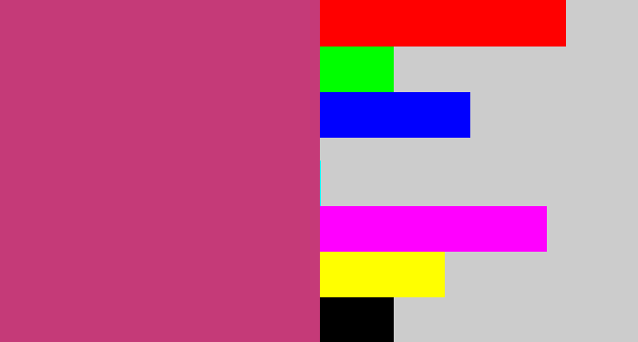 Hex color #c53a78 - dark pink